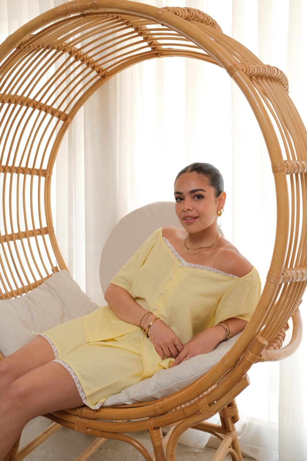 Daisy haze pj set “butter yellow”
